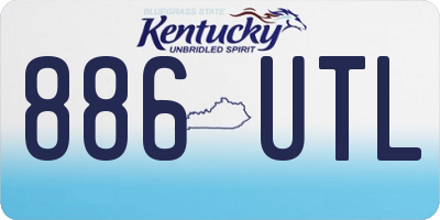 KY license plate 886UTL
