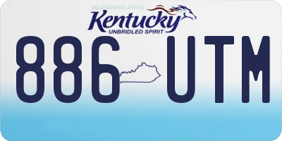 KY license plate 886UTM
