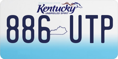 KY license plate 886UTP