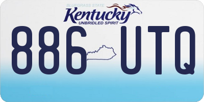 KY license plate 886UTQ