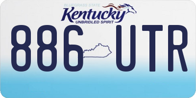 KY license plate 886UTR