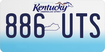 KY license plate 886UTS