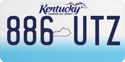 KY license plate 886UTZ