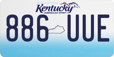 KY license plate 886UUE