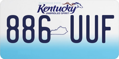 KY license plate 886UUF