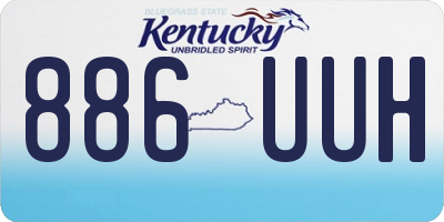 KY license plate 886UUH