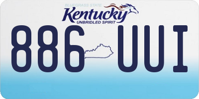 KY license plate 886UUI