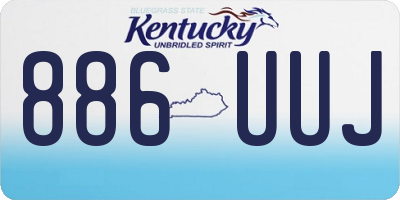 KY license plate 886UUJ