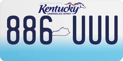 KY license plate 886UUU