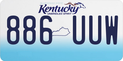 KY license plate 886UUW
