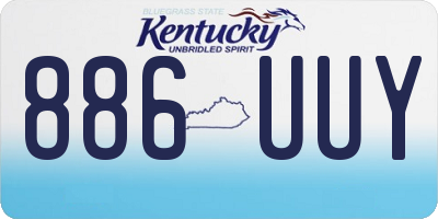 KY license plate 886UUY