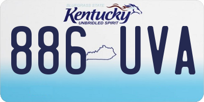 KY license plate 886UVA