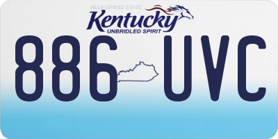 KY license plate 886UVC