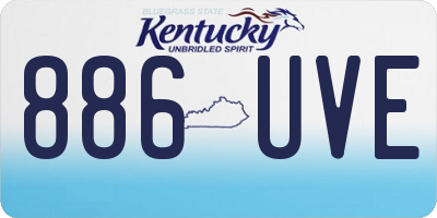 KY license plate 886UVE