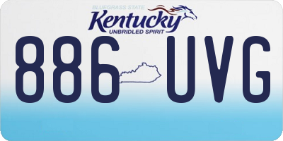KY license plate 886UVG