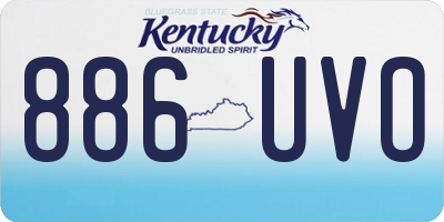 KY license plate 886UVO