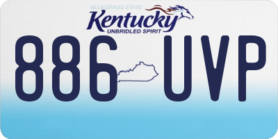 KY license plate 886UVP
