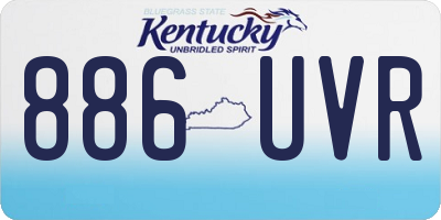 KY license plate 886UVR