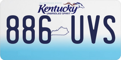 KY license plate 886UVS