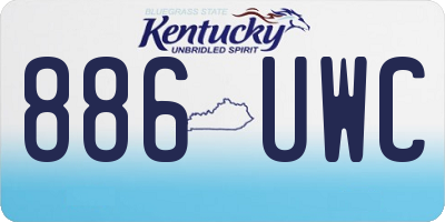 KY license plate 886UWC