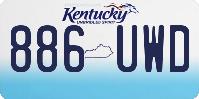 KY license plate 886UWD