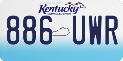 KY license plate 886UWR