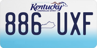 KY license plate 886UXF