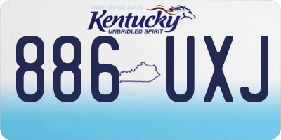 KY license plate 886UXJ