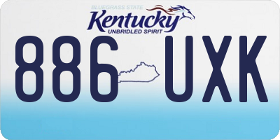 KY license plate 886UXK