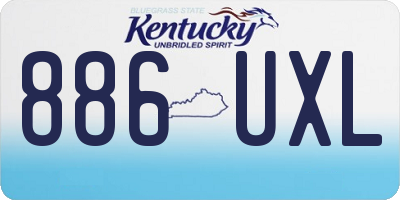 KY license plate 886UXL