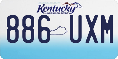 KY license plate 886UXM