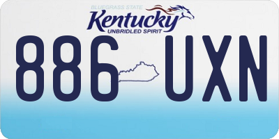 KY license plate 886UXN