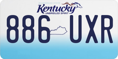KY license plate 886UXR