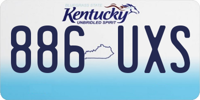 KY license plate 886UXS