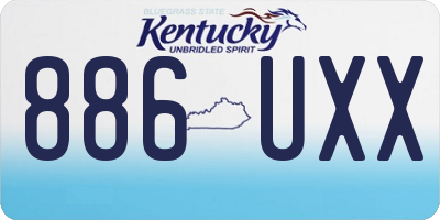 KY license plate 886UXX