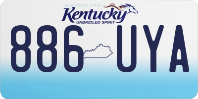 KY license plate 886UYA