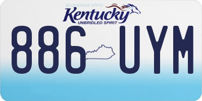 KY license plate 886UYM