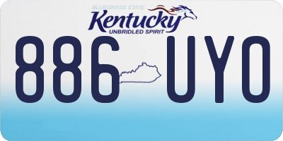KY license plate 886UYO