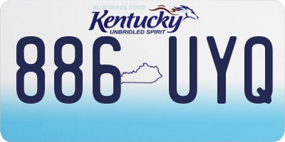 KY license plate 886UYQ