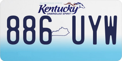 KY license plate 886UYW