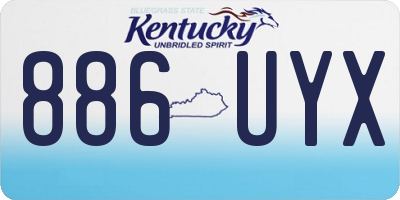 KY license plate 886UYX