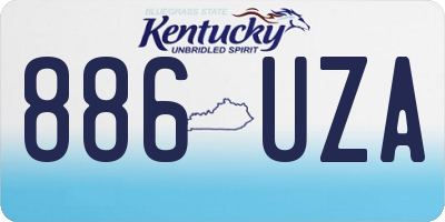 KY license plate 886UZA