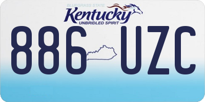 KY license plate 886UZC