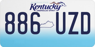 KY license plate 886UZD