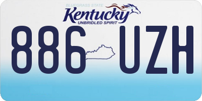KY license plate 886UZH