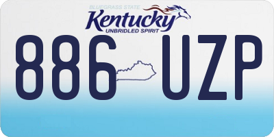 KY license plate 886UZP