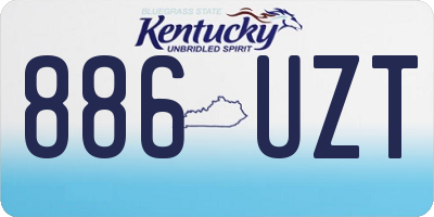 KY license plate 886UZT