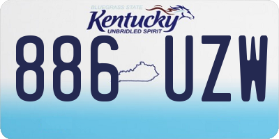KY license plate 886UZW
