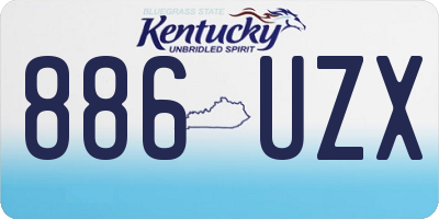 KY license plate 886UZX