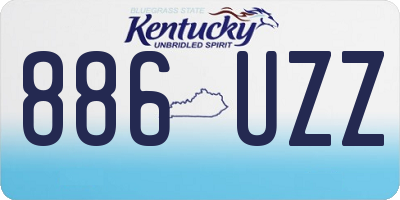 KY license plate 886UZZ